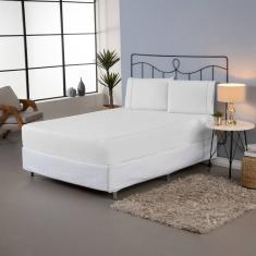 Jogo Lençol Queen 3 Pçs Percal 140 Fios Liso Ponto Palito