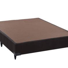 Base Box Sommier Casal Camurça Ortobom 30x138x188cm Preto