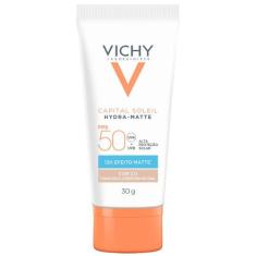 Protetor Solar Facial com Cor Vichy Hydra-Matte FPS50, 2.0