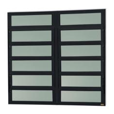 Janela de Alumínio Basculante 2 Seções 120x200cm Vidro Mini Boreal Eli