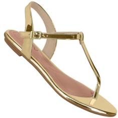 Sandalia Beira Rio 8384.603 Feminina, Dourado, 38