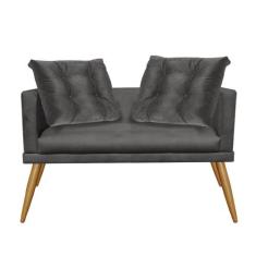 Namoradeira Sofá Recamier Lucia Confort Com Almofada Sala Recepção Esc