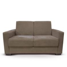 Sofá Estofado 2 Lugares Sala Estar Recepção Raíssa Suede Capuccino