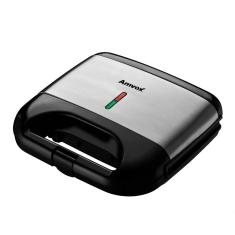 Sanduicheira Grill Elétrica Amvox New AMS500 Preta e Prata 127V