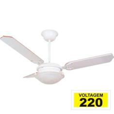 Ventilador De Teto Il-36 1 Plafon Soq E-27  3 Pas Reversiveis (Branco 