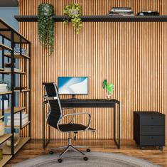 mesa de escritório brad preta 120 cm