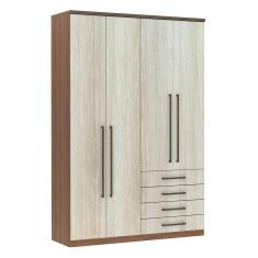 Guarda Roupa Modulado 4 Portas 4 Gavetas 156,5cm Connect Luciane Móveis