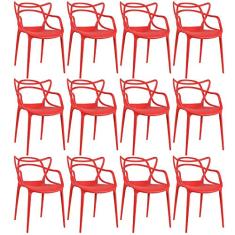 Loft7, Kit 12 cadeiras Masters Allegra Vermelho