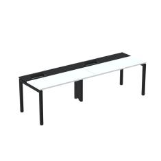 Mesa Plataforma para Coworking para 2 Pessoas 130x792 Psc130 Branco/Preto