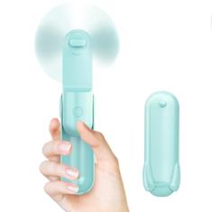 Jkjoy Mini ventilador portátil, ventilador de mão portátil com USB recarregável, 2000 mAh operado por bateria, 3 velocidades ajustáveis, ventilador de bolso pessoal pequeno 2 em 1 para mulheres
