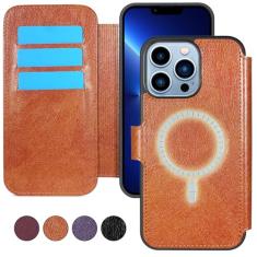 CMIDUS Capa carteira com bloqueio de RFID para iPhone 13 Pro Max 5G 6,7 polegadas compatível com MagSafe carregamento sem fio couro PU capa flip protetora com compartimentos para cartões e suporte