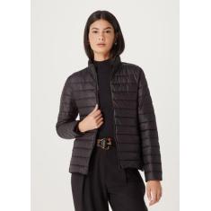 Jaqueta Básica Feminina Puffer Matelassê - Hering, P, Preto
