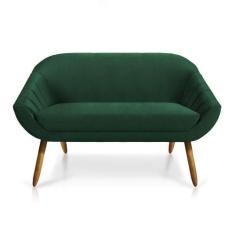 Namoradeira Veludo Castanho Verde Esmeralda - DROSSI