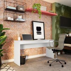 Mesa de Escritório Aulê Branca - Mobly