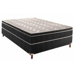 Cama Box Conjugado Casal: Colchão Molas Extrapedic Sublime Life Pillow Black (138x188x48) Paropas