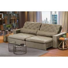 Sofá Rio Branco Modular 6 Lugares 2.90 MT Retrátil e Reclinável Veludo Nobre Sofatec