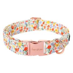 Unique Style Paws Coleira de verão para cães, coleira fofa para cães com estampa de flores, confortável e respirável para cães, presentes de gatos