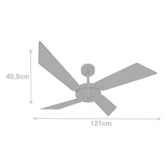 Ventilador De Teto Tecno Ii Office Tabaco 127V