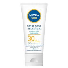 Protetor Solar Facial Toque Seco NIVEA Sun - Antissinais FPS30, 40ml