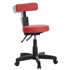 Cadeira Mocho Ergonômica Estética Clinica Rce Cor Vermelho - Goldflex
