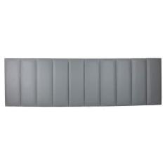 Cabeceira King 200X60 Estofada Cama Box Modulada Cinza