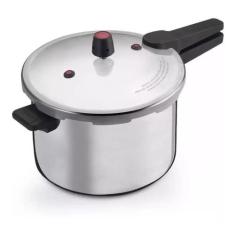 Panela De Pressão Aluminio Nacional 7l Fechamento Externo, Prateado