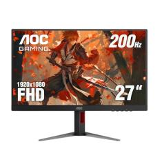AOC Monitor de jogos 27G4H de 27 polegadas, Full HD 1920 x 1080, painel IPS, 200Hz, 1 HDMI 2.0, 1 porta de exibição, pronto para jogos de console, ponto zero brilhante de 3 anos