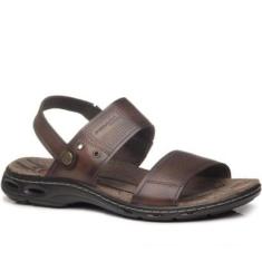 Sandália Pegada Masculina em Couro Pinhão 130685-02-Masculino