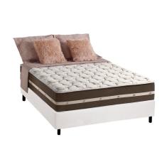 Cama Box Casal: Colchão Molas Anjos Superlastic Classic + Base CRC Courano White(138x188)