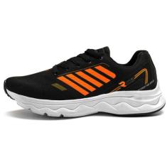 Tenis Masculino  Confort  Sola anti-impacto  caminhada - Rizzee, Preto