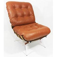 Poltrona Decorativa Costela Cobre Base Branca - Poltronas do Sul