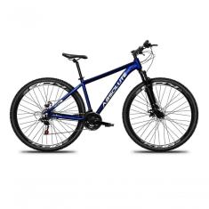 Bicicleta Aro 29 Absolute Nero 5 Alumínio 27v K7 Freio Disco Mecânico Garfo Suspensão - Azul Tam.19