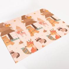 Tapete Infantil Atividades Dobrável 150x200cm Espessura 8mm Animais - 