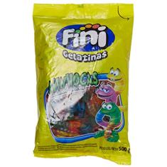Balas de Gelatina Minhocas Brilho Fini 500g