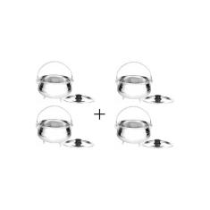 Jogo 04 Panelas Tripé Alumínio Fundido Polida Alça Vergalhão