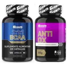 Bcaa 120 Caps + Anti-Ox Antioxidante 120 Caps Growth