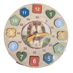 Brinquedo Relógio De Encaixe Educativo Pedagógico Em Madeira - Lynx Pr