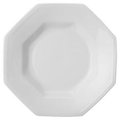 Prato Fundo Prisma de Porcelana Schmidt 24 cm, Branco, 1