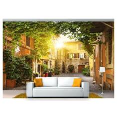Papel De Parede Cidade Antiga Rua Européia 3D Cda27 - Você Decora