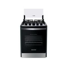 Fogão de Embutir Brastemp 4 Bocas, Chama Dupla BYO4EBR, Prata, Bivolt