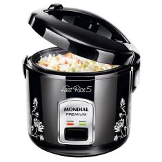 Panela Elétrica de Arroz Mondial Fast Rice Premium NPE-08 5 Xícaras Preta