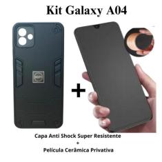 Kit 2 em 1 Capa Anti Shock Resistente + Película Fosca Privativa para 