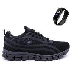 Tenis Masculino Dahazzi Esporte Para Caminhada Academia Corrida Conforto + Relógio-Masculino