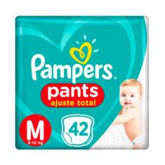 Fralda Pampers Pants Ajuste Total Tamanho M com 42 Fraldas Descartáveis
