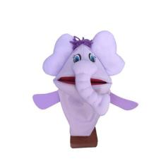 Fantoche De Mão Elefante Lilas Lúdico História
