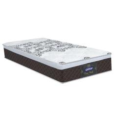 Colchão Solteiro Molas Ensacadas com Euro in New York Marrom / Branco 88x188x26cm