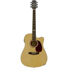 Violão Eletroacústico Dreadnought Folk Cutaway Aço Gf-1d Ceq Natural Giannini