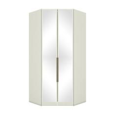 Guarda Roupa Canto Closet Modulado 2 Portas 3 Gavetas com Espelho Predileto Henn Areia HP