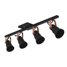 Spot Trilho/4, Emalustres, Preto/Cobre
