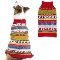 Suéter de cachorro – Casaco de inverno com listras coloridas para clima frio